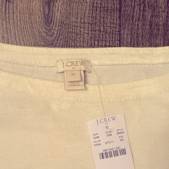 JCREW Women’s Blue shimmer Striped Long Sleeve Shirt NWT - Picture 2 of 4